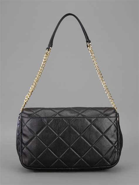 michael kors whitney small tote black|quilted shoulder bag with chain.